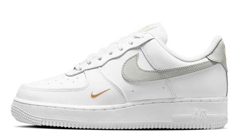 nike air force mini swoosh white grey gold|air force 1 shoes for sale.